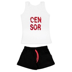Γυναικειο Σετ Αμανικο Με Σορτσακι Censor Γυναικειο Σετ Αμανικο Με Σορτσακι Censor