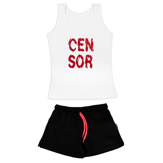 Γυναικειο Σετ Αμανικο Με Σορτσακι Censor
