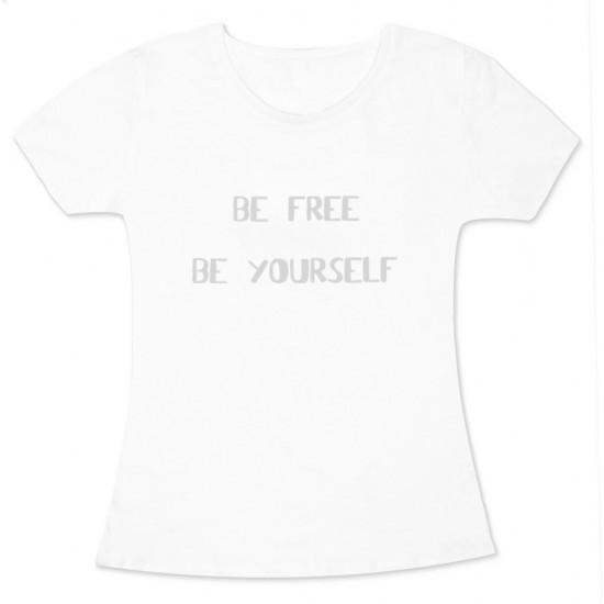 Γυναικειο Κοντομάνικο Μπλουζακι Be Free Be Yourself