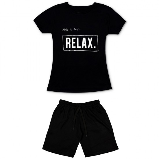 Γυναικειο Σετ Κοντομανικο Με Βερμουδα Relax