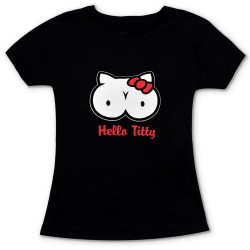 Γυναικειο Κοντομάνικο Μπλουζακι Hello Titty