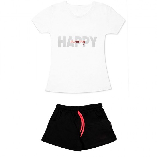 Γυναικειο Σετ Κοντομανικο Με Σορτσακι Happy Mommy