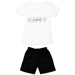 Γυναικειο Σετ Κοντομανικο Με Βερμουδα Happy Mommy
