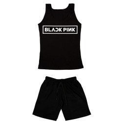 Γυναικειο Σετ Αμανικο Με Βερμουδα Black Pink Γυναικειο Σετ Αμανικο Με Βερμουδα Black Pink