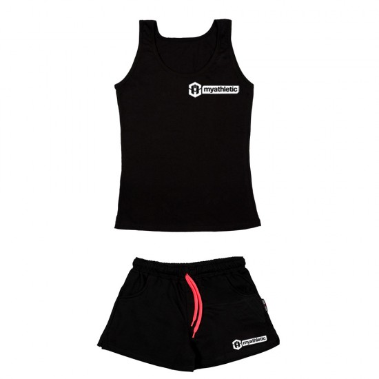Γυναικειο Σετ Αμανικο Με Σορτσακι Myathletic (Λευκο Logo)