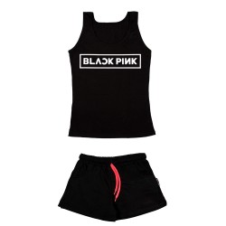 Γυναικειο Σετ Αμανικο Με Σορτσακι Black Pink Γυναικειο Σετ Αμανικο Με Σορτσακι Black Pink
