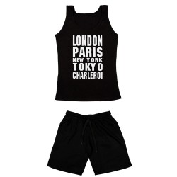 Γυναικειο Σετ Αμανικο Με Βερμουδα London-Paris