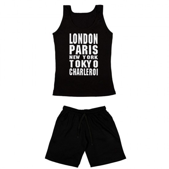Γυναικειο Σετ Αμανικο Με Βερμουδα London-Paris