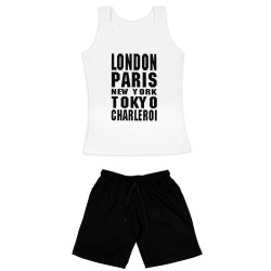 Γυναικειο Σετ Αμανικο Με Βερμουδα London-Paris