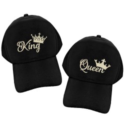 Σετ Kαπελα Για Ζευγαρια King-Queen Χρυσο Σετ Kαπελα Για Ζευγαρια King-Queen Χρυσο
