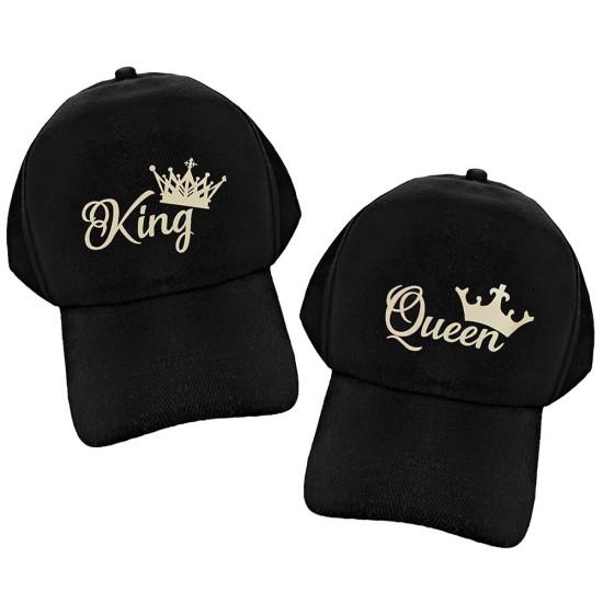 Σετ Kαπελα Για Ζευγαρια King-Queen Χρυσο Σετ Kαπελα Για Ζευγαρια King-Queen Χρυσο