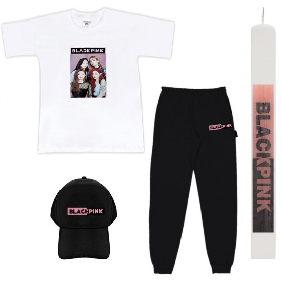 Παιδικό Σετ Κοντομανικο-Φορμα Με Καπελο Black Pink + Λαμπάδα