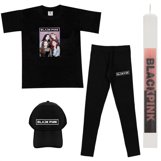 Παιδικό Σετ Κοντομανικο-Κολαν Με Καπελο Black Pink + Λαμπάδα