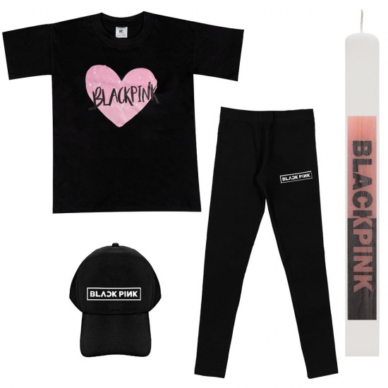 Παιδικό Σετ Κοντομανικο-Κολαν Με Καπελο Black Pink + Λαμπάδα