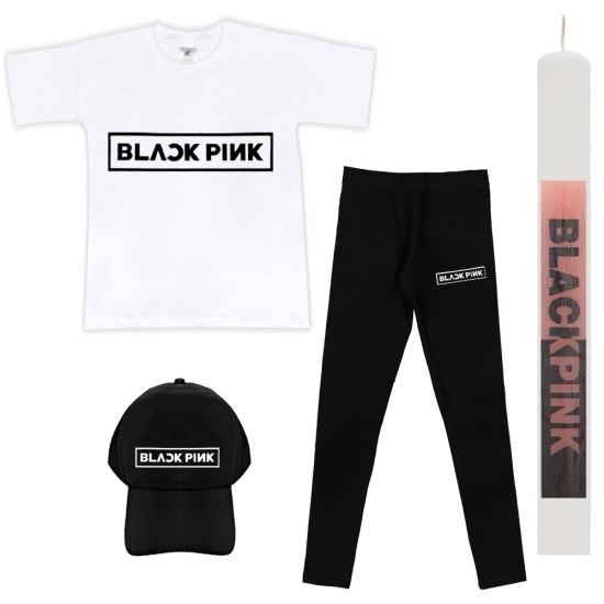 Παιδικό Σετ Κοντομανικο-Κολαν Με Καπελο Black Pink + Λαμπάδα