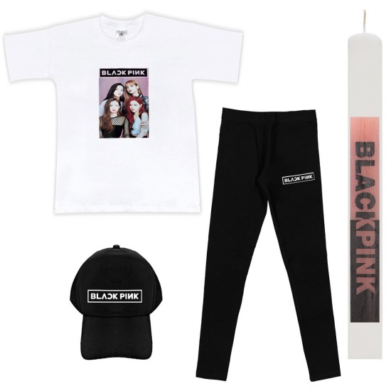 Παιδικό Σετ Κοντομανικο-Κολαν Με Καπελο Black Pink + Λαμπάδα