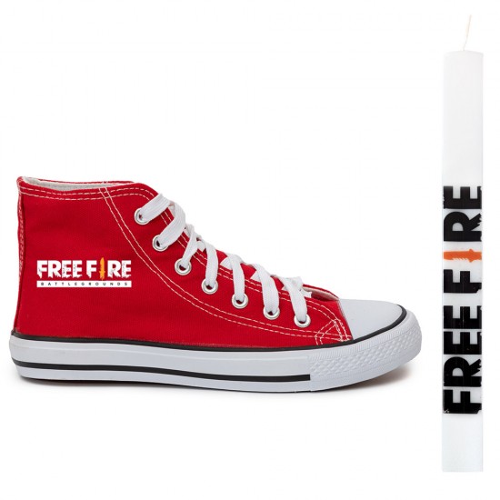 Παιδικα Αθλητικα Μποτακια Sneakers Freefire + Λαμπαδα