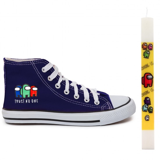 Παιδικα Αθλητικα Μποτακια Sneakers Among Us + Λαμπαδα