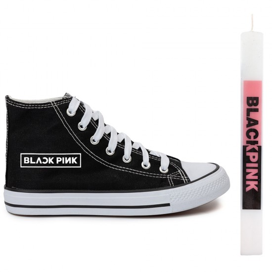 Παιδικα Αθλητικα Μποτακια Sneakers Black Pink + Λαμπαδα