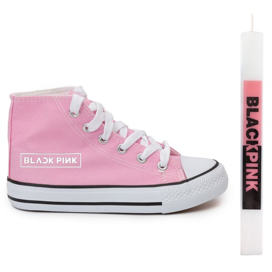Παιδικα Αθλητικα Μποτακια Sneakers Black Pink + Λαμπαδα