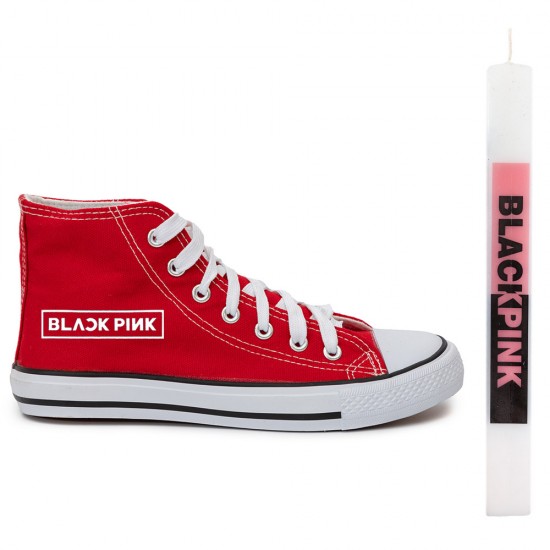 Παιδικα Αθλητικα Μποτακια Sneakers Black Pink + Λαμπαδα
