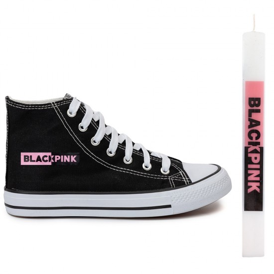 Παιδικα Αθλητικα Μποτακια Sneakers Black Pink + Λαμπαδα