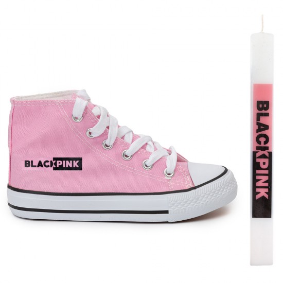 Παιδικα Αθλητικα Μποτακια Sneakers Black Pink + Λαμπαδα