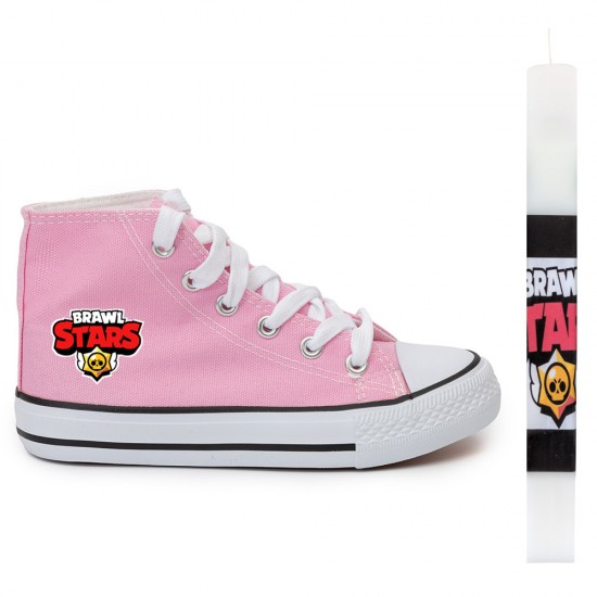 Παιδικα Αθλητικα Μποτακια Sneakers Brawl Stars + Λαμπαδα