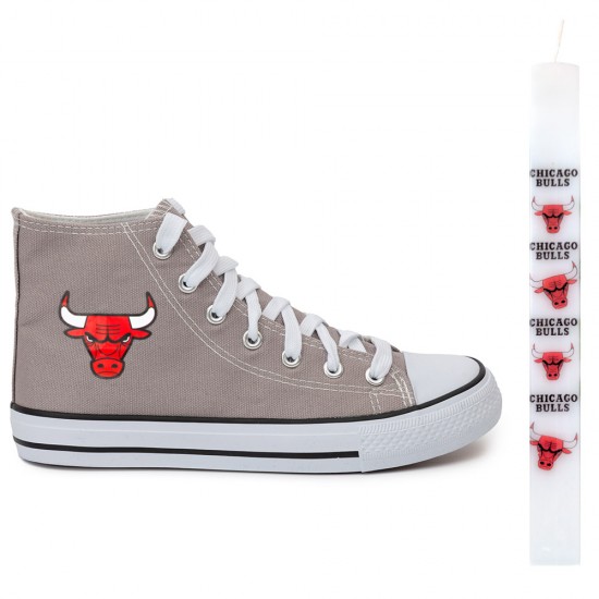 Παιδικα Αθλητικα Μποτακια Sneakers Chicago Bulls + Λαμπαδα