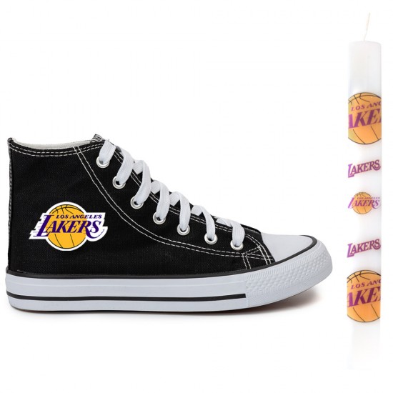 Παιδικα Αθλητικα Μποτακια Sneakers Lakers + Λαμπαδα