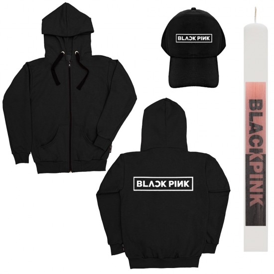 Παιδικό Σετ Ζακετα Με Καπελο Black Pink + Λαμπάδα