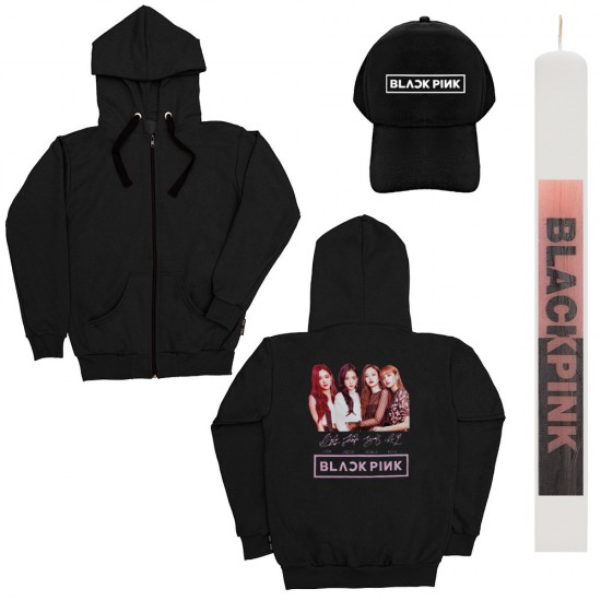Παιδικό Σετ Ζακετα Με Καπελο Black Pink + Λαμπάδα