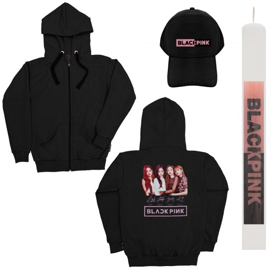 Παιδικό Σετ Ζακετα Με Καπελο Black Pink + Λαμπάδα