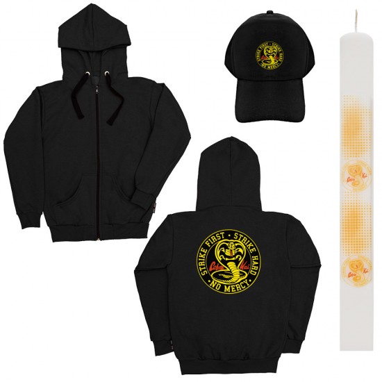 Παιδικό Σετ Ζακετα Με Καπελο Cobra Kai + Λαμπάδα