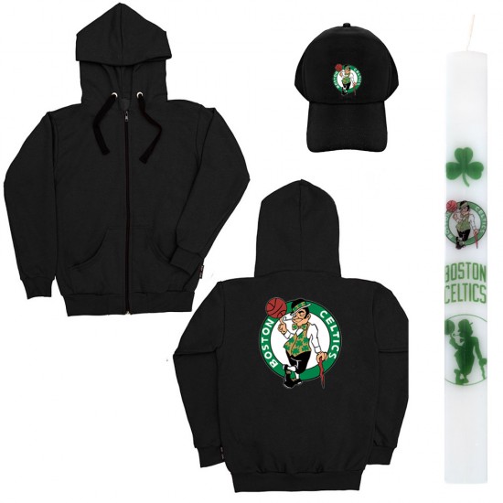 Παιδικό Σετ Ζακετα Με Καπελο Celtics + Λαμπάδα