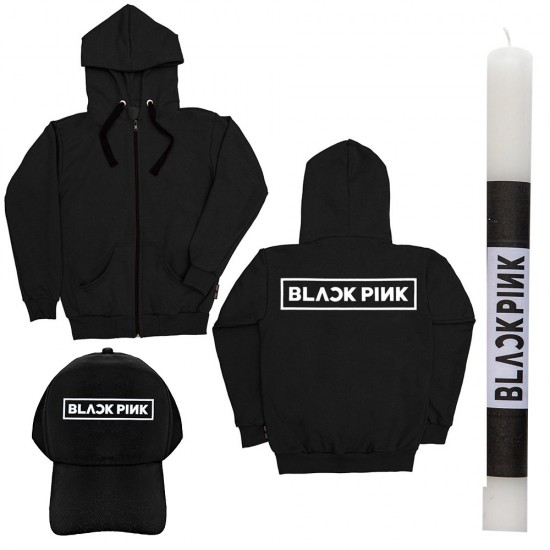 Παιδικό Σετ Ζακετα Με Καπελο Black Pink + Λαμπάδα
