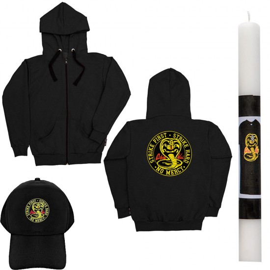 Παιδικό Σετ Ζακετα Με Καπελο Cobra Kai + Λαμπάδα