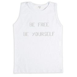 Ανδρικο Αμανικο Μπλουζακι Be Free Be Yourself Ανδρικο Αμανικο Μπλουζακι Be Free Be Yourself