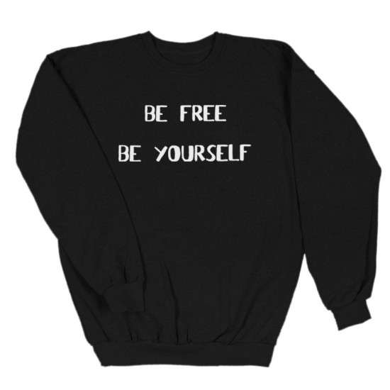 Ανδρικο Φουτερ Χωρις Κουκουλα Be Free Be Yourself