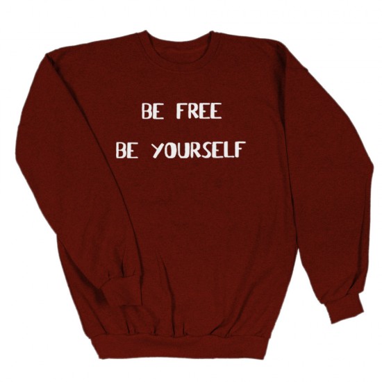 Ανδρικο Φουτερ Χωρις Κουκουλα Be Free Be Yourself