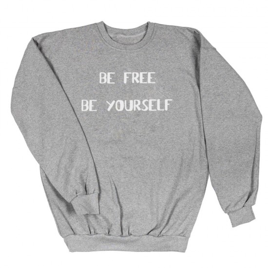 Ανδρικο Φουτερ Χωρις Κουκουλα Be Free Be Yourself