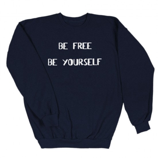 Ανδρικο Φουτερ Χωρις Κουκουλα Be Free Be Yourself