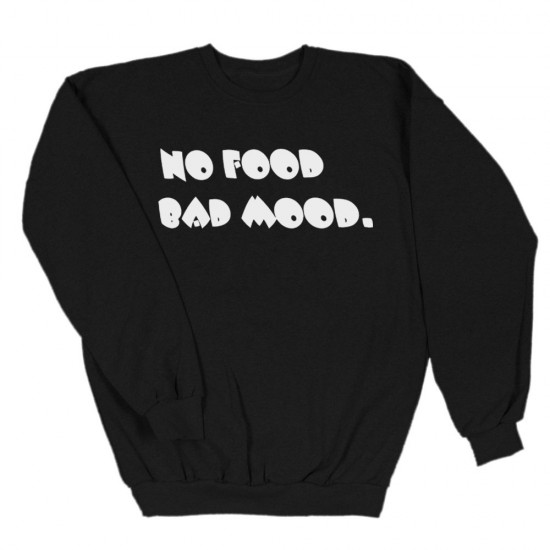 Ανδρικο Φουτερ Χωρις Κουκουλα No Food Bad Mood