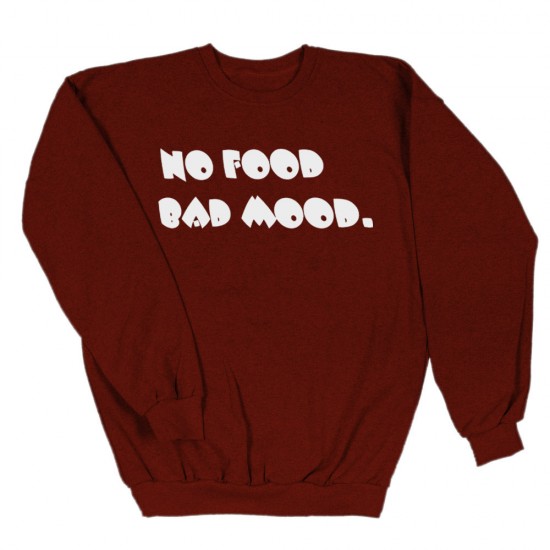 Ανδρικο Φουτερ Χωρις Κουκουλα No Food Bad Mood