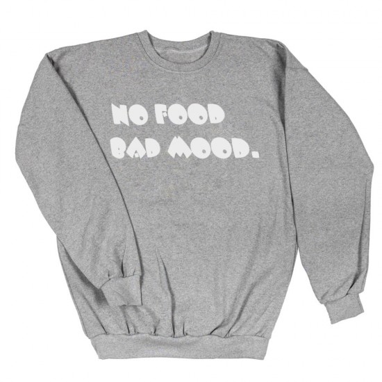 Ανδρικο Φουτερ Χωρις Κουκουλα No Food Bad Mood