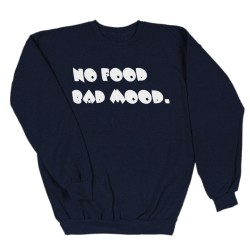 Ανδρικο Φουτερ Χωρις Κουκουλα No Food Bad Mood Ανδρικο Φουτερ Χωρις Κουκουλα No Food Bad Mood