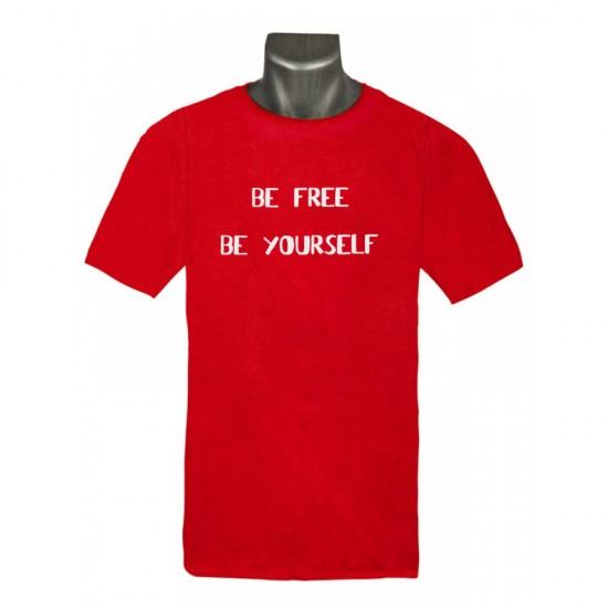 Ανδρικο Κοντομανικο Μπλουζακι Be Free Be Yourself