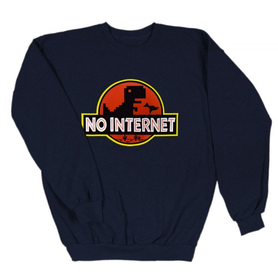 Ανδρικο Φουτερ Χωρις Κουκουλα No Internet