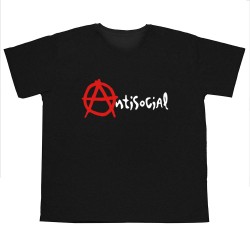 Ανδρικο Κοντομανικο Μπλουζακι Plus Size Antisocial Ανδρικο Κοντομανικο Μπλουζακι Plus Size Antisocial