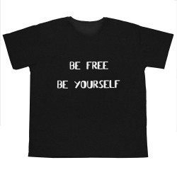 Ανδρικο Κοντομανικο Μπλουζακι Plus Size Be Free Be Yourself Ανδρικο Κοντομανικο Μπλουζακι Plus Size Be Free Be Yourself